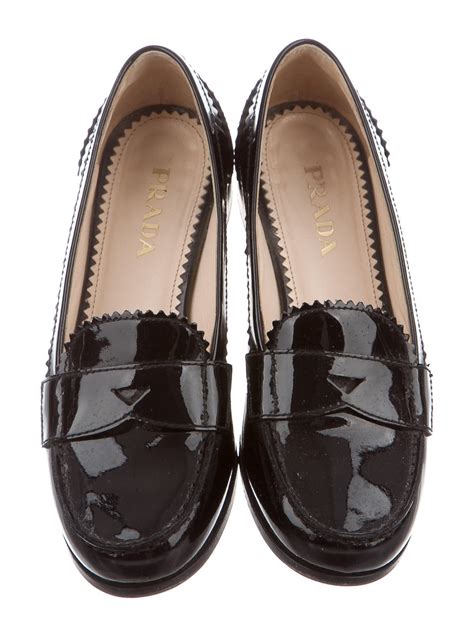 patent leather loafers prada